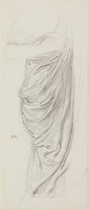 Studie von Draperien für Theseus und Ariadne von Edward Burne Jones